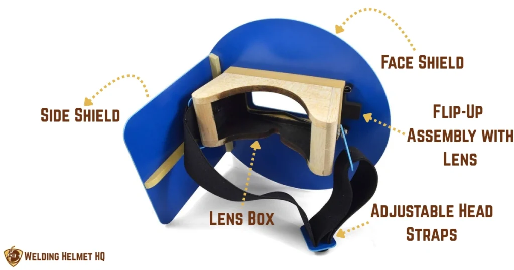 parts of a pancake welding hood