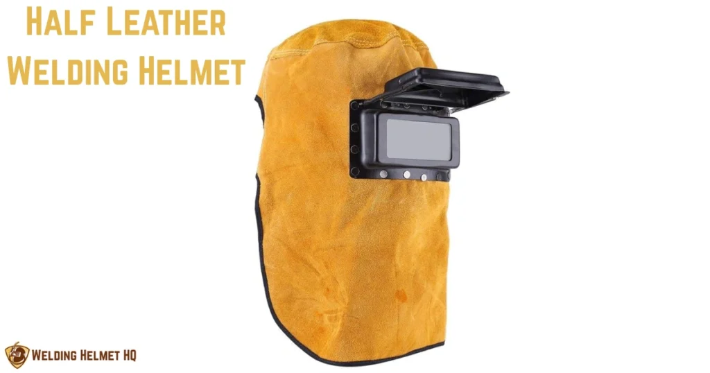 half leather welding helmet