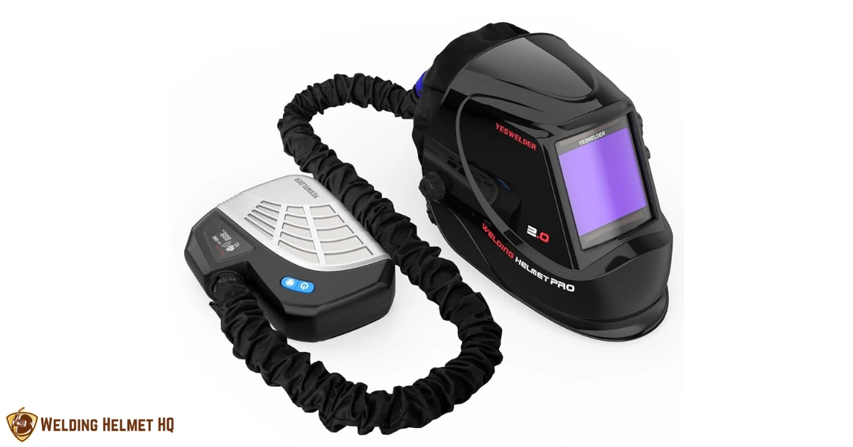 welding helmet with respirator